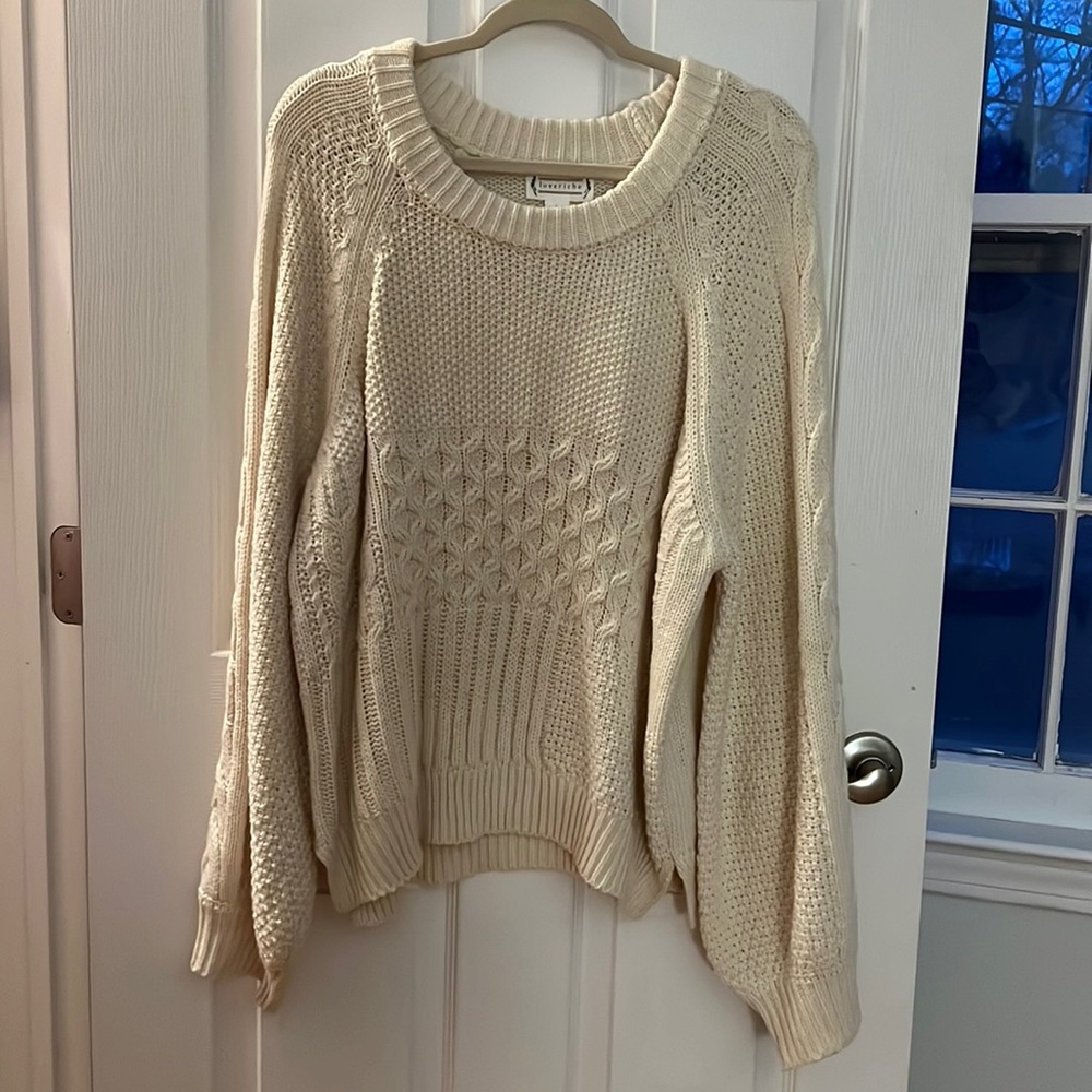 Ivory cable sweater